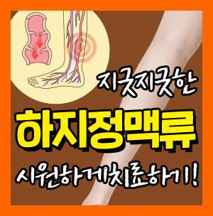 하지정먁류 시원하게 치료하기